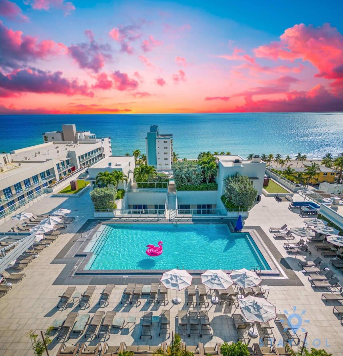 Rooftop Pool & Hot Tub - Gym - Hollywood Beach Buitenkant foto