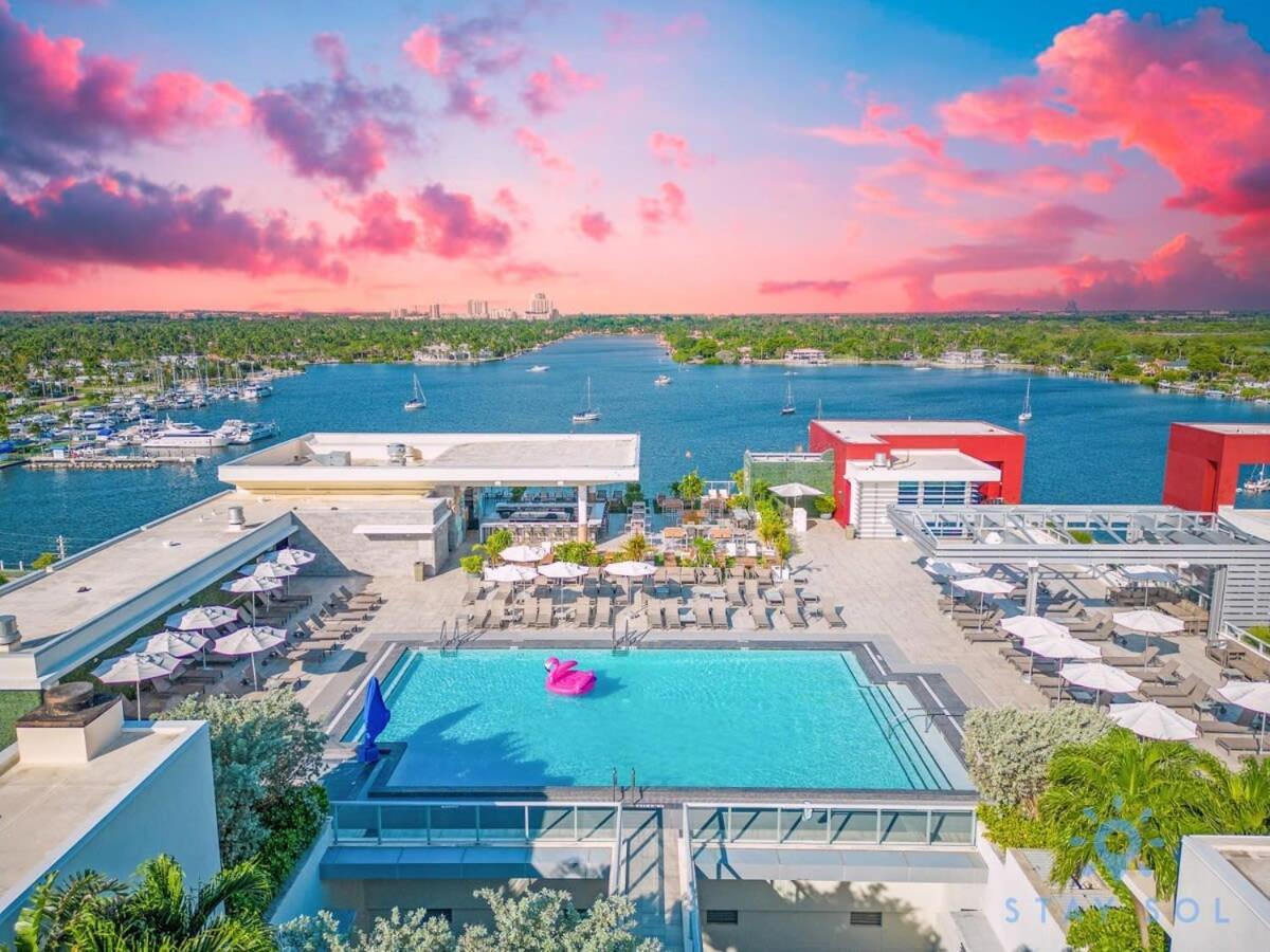 Rooftop Pool & Hot Tub - Gym - Hollywood Beach Buitenkant foto