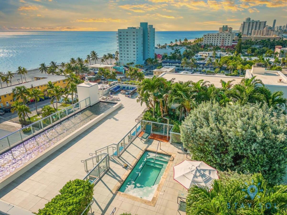 Rooftop Pool & Hot Tub - Gym - Hollywood Beach Buitenkant foto