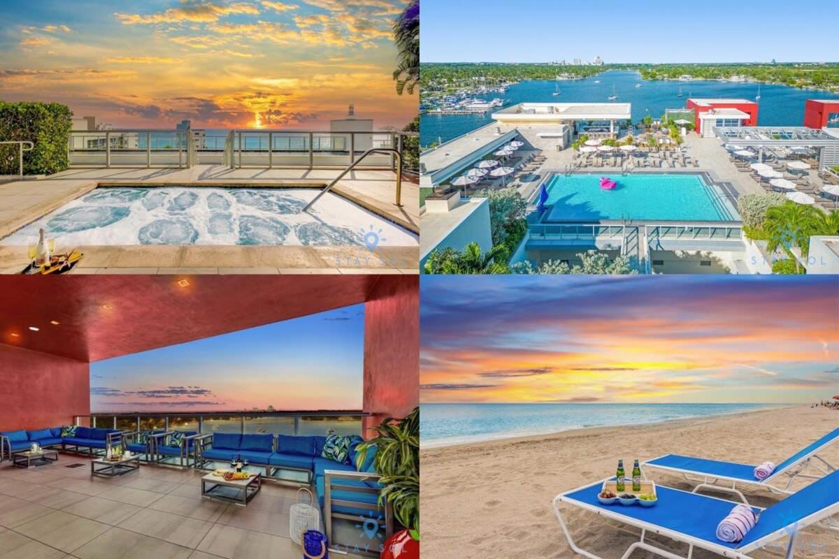 Rooftop Pool & Hot Tub - Gym - Hollywood Beach Buitenkant foto